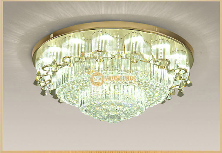 Đèn ốp trần pha lê cao cấp kiểu dáng sang trọng CM206-10